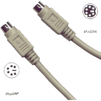 Cable MiniDIN 6 Hembra - 6 Macho 5 metros PS/2