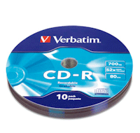 CD Grabable Verbatim Spindle 10 LIGHTSCRIBE